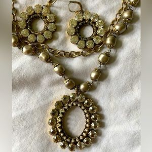 Parisian made vintage necklace and earring set